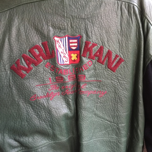 Vintage Karl Kani leather & wool jacket - Picture 5 of 7
